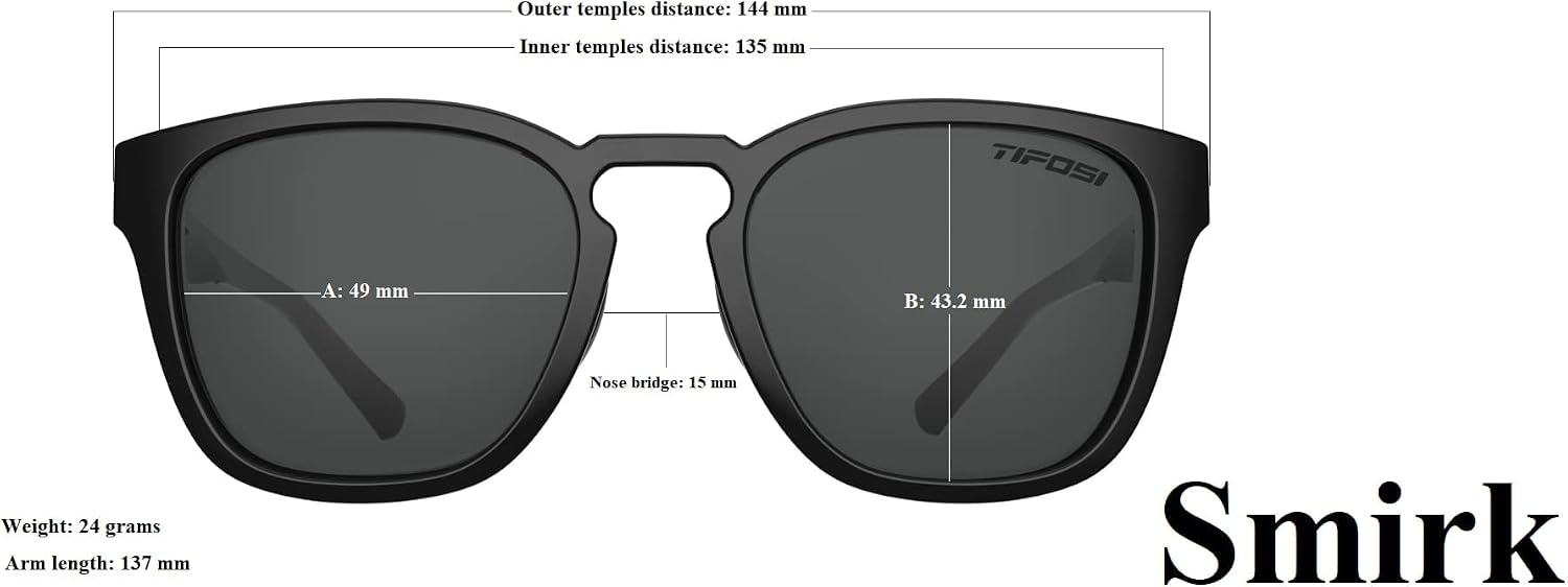 Tifosi Optics Smirk Reader Glasses (Crystal Denim, 2.0, x)