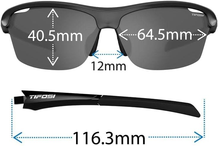 Tifosi Intense Sport Sunglasses Men & Women – Ideal For Golf, Pickleball, Running & Tennis. Vented Lenses Prevent Fogging(Iron W/Green Gt Lens)