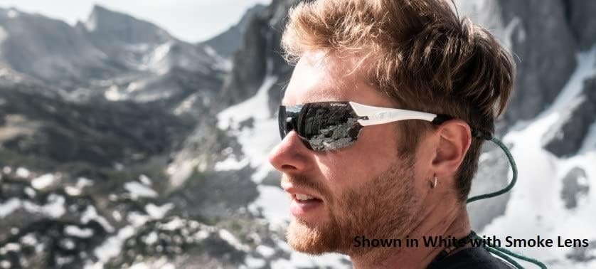 Tifosi Slice Sport Sunglasses – Ideal For Cycling, Hiking and Running(Black/White (Light Night Fototec))