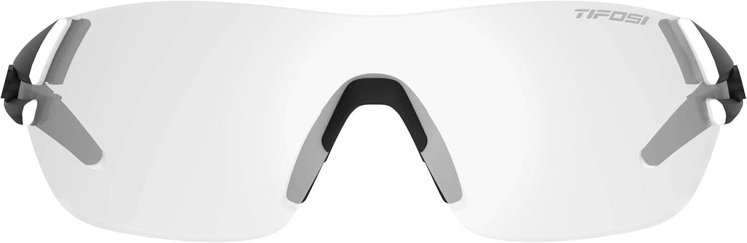 Tifosi Slice Sport Sunglasses – Ideal For Cycling, Hiking and Running(Black/White (Light Night Fototec))