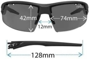 Crit Sport Sunglasses – Ideal for Baseball, Cricket, Cycling, Fishing, Golf, Hiking, Running, Tennis & Pickleball(Blackout With Light Night Fototec Lens Reader +2.5)