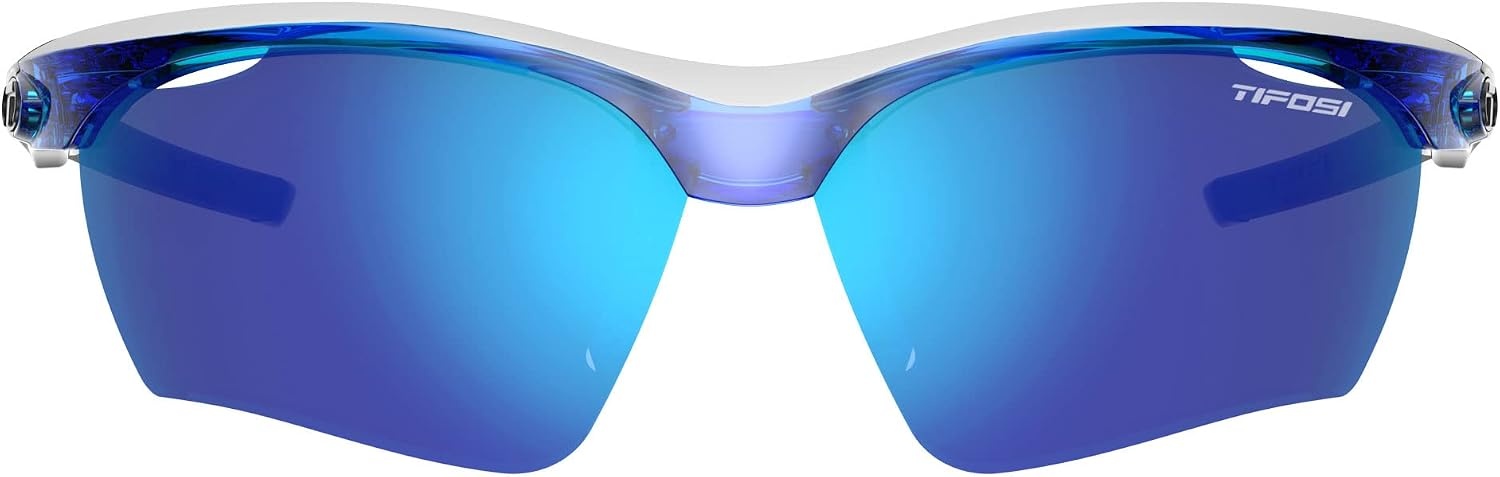 Tifosi Vero Sport Sunglasses Unisex – Ideal For Baseball, Cricket, Cycling, Golf, Hiking, Running, Tennis & Pickleball(Skycloud (Clarion Blue/Ac Red/Clear))