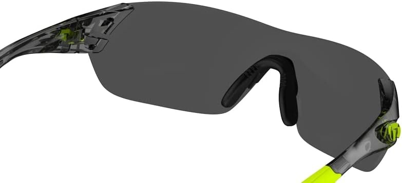 Tifosi Slice Sport Sunglasses – Ideal For Cycling, Hiking and Running(Crystal Smoke (Clarion Blue/Ac Red/Clear))