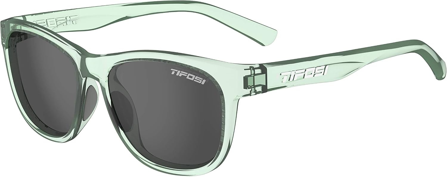 Tifosi Optics Swank Sunglasses Bundle with Case and Eyewear Straps(Bottle Green/Smoke)