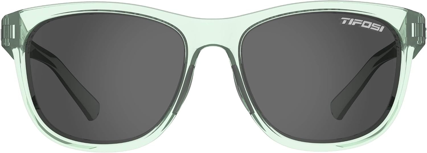 Tifosi Optics Swank Sunglasses Bundle with Case and Eyewear Straps(Bottle Green/Smoke)