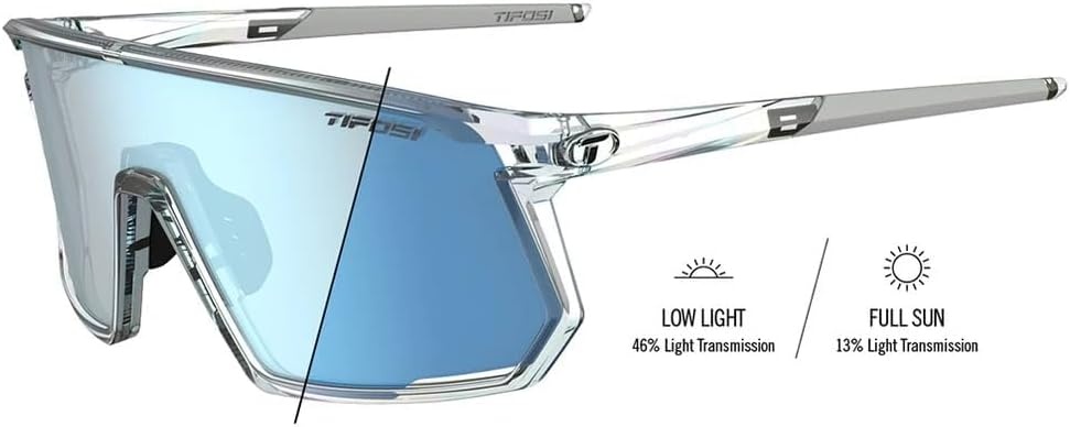 Tifosi Moab Full Frame Cycling Sunglasses – Baseball, Pickleball(Mist (Clarion Blue Fototec))