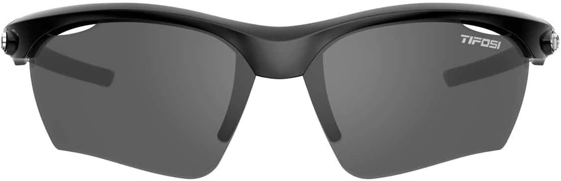 Tifosi Vero Sport Sunglasses Unisex – Ideal For Baseball, Cricket, Cycling, Golf, Hiking, Running, Tennis & Pickleball(Gloss Black (Smoke/Ac Red/Clear))