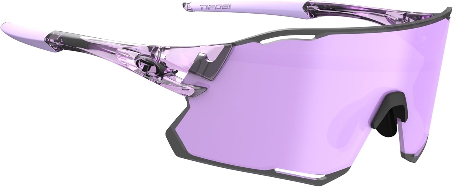 Tifosi Rail Race Cycling Sunglasses Men & Women Interchange Lens Options- Ideal For Cycling, Road, Gravel, MTB & Baseball(Crystal Purple (Clarion Purple/Clear))