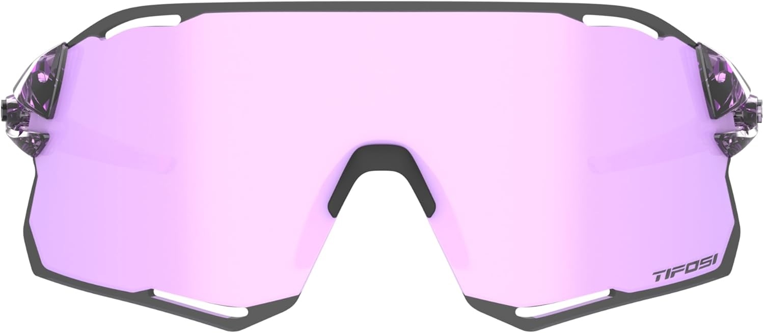 Tifosi Rail Race Cycling Sunglasses Men & Women Interchange Lens Options- Ideal For Cycling, Road, Gravel, MTB & Baseball(Crystal Purple (Clarion Purple/Clear))