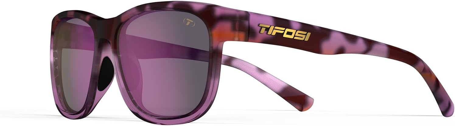 Tifosi Optics Swank XL Sunglasses(Pink Tortoise/Smoke Lens With Rose Mirror)