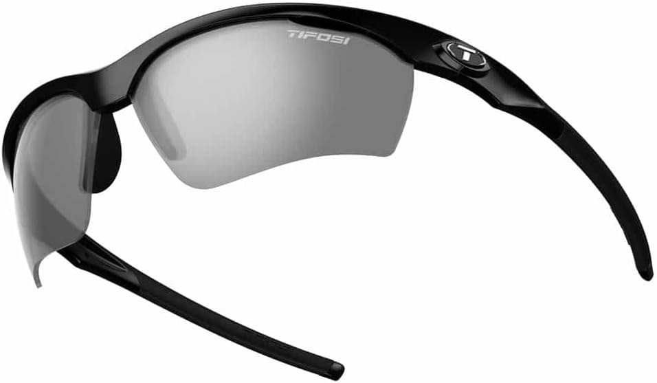 Tifosi Vero Sport Sunglasses Unisex – Ideal For Baseball, Cricket, Cycling, Golf, Hiking, Running, Tennis & Pickleball(Gloss Black (Smoke Polarized))