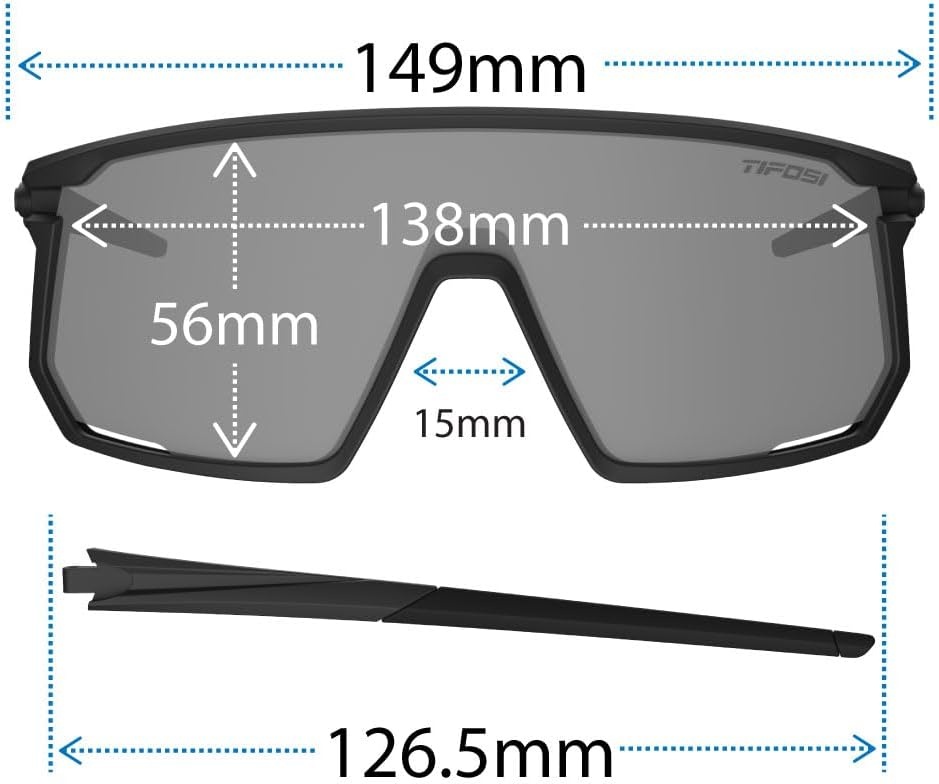 Tifosi Moab Full Frame Cycling Sunglasses – Baseball, Pickleball(Plum Passion (Clarion Deep Purple/Ac Red/Clear))