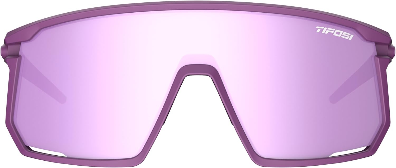 Tifosi Moab Full Frame Cycling Sunglasses – Baseball, Pickleball(Plum Passion (Clarion Deep Purple/Ac Red/Clear))