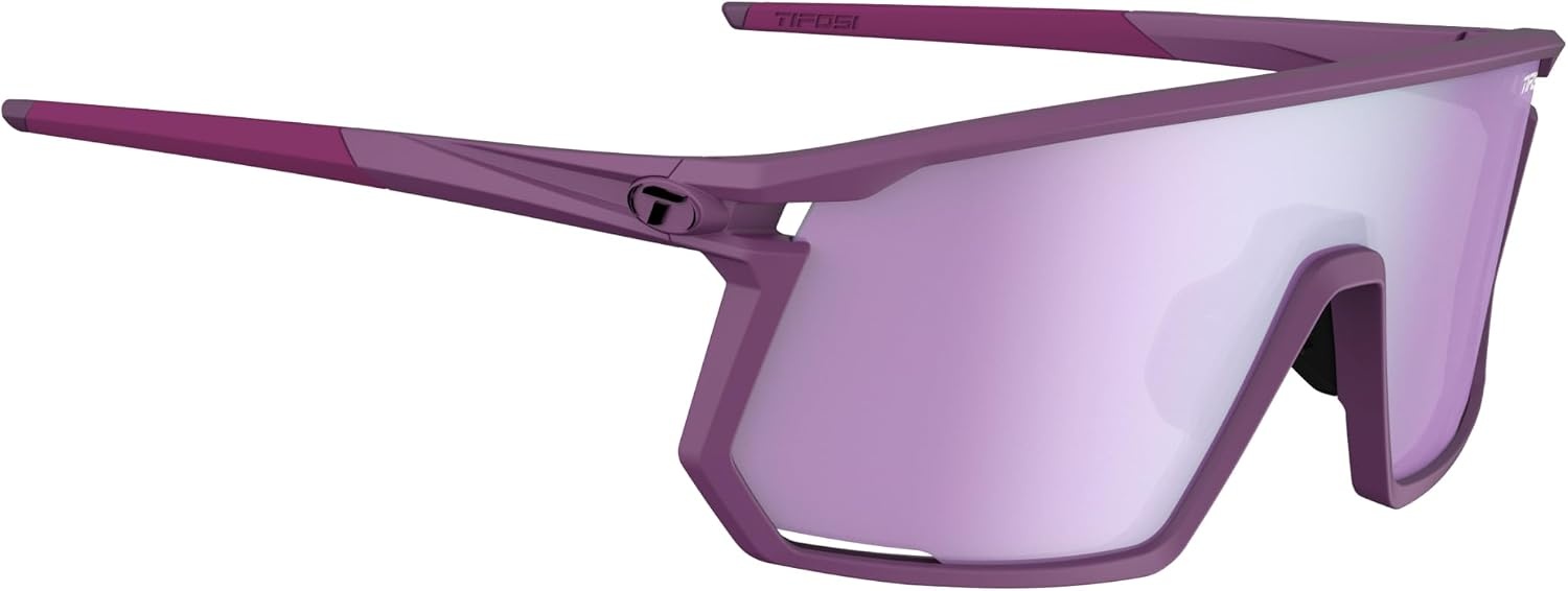 Tifosi Moab Full Frame Cycling Sunglasses – Baseball, Pickleball(Plum Passion (Clarion Deep Purple/Ac Red/Clear))