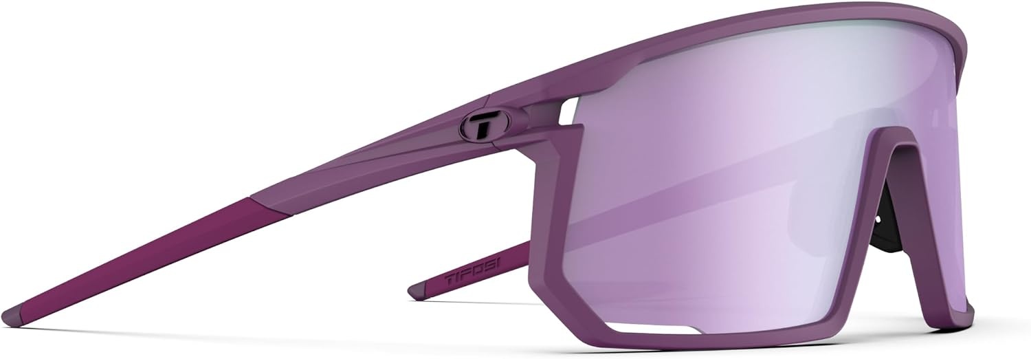 Tifosi Moab Full Frame Cycling Sunglasses – Baseball, Pickleball(Plum Passion (Clarion Deep Purple/Ac Red/Clear))