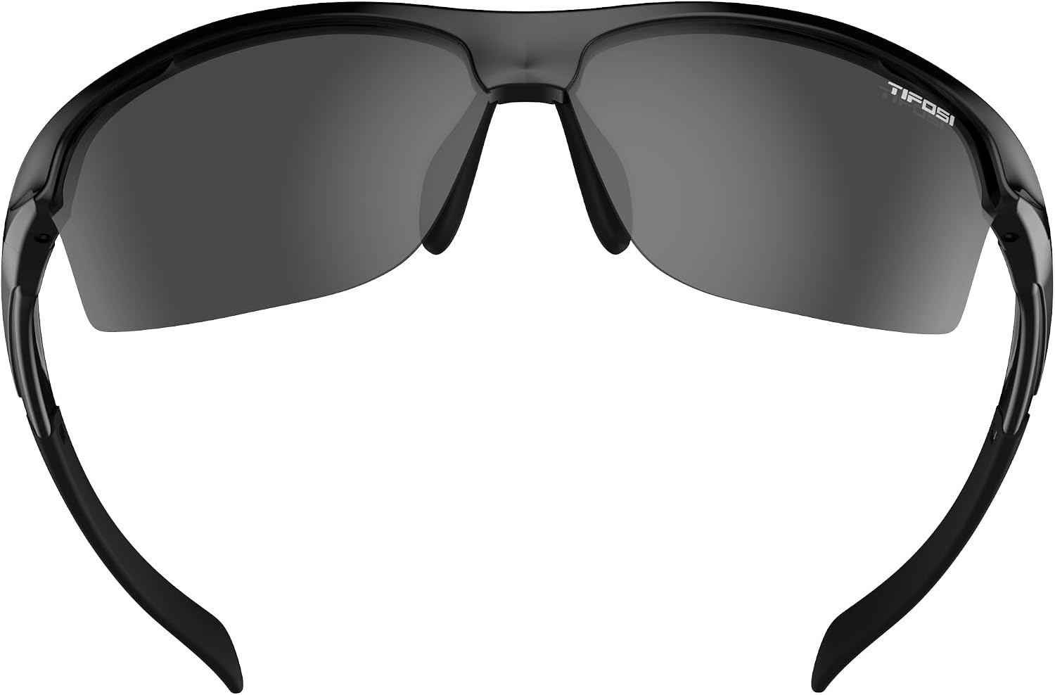 Tifosi Intense Sport Sunglasses Men & Women – Ideal For Golf, Pickleball, Running & Tennis. Vented Lenses Prevent Fogging(Gloss Black W/Smoke Lens Silver Mirror)