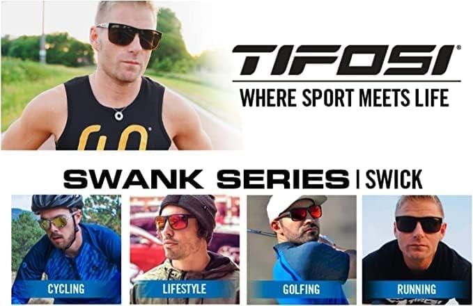 Tifosi Optics Swick Sunglass Bundles(Satin Vapor/Smoke Polarized)