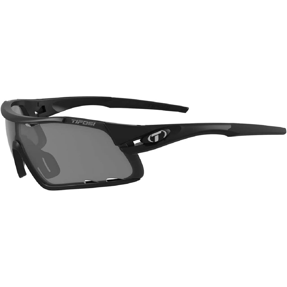 Tifosi Asian Davos Sunglasses – Matte Black W/Smoke/ac Red/clear
