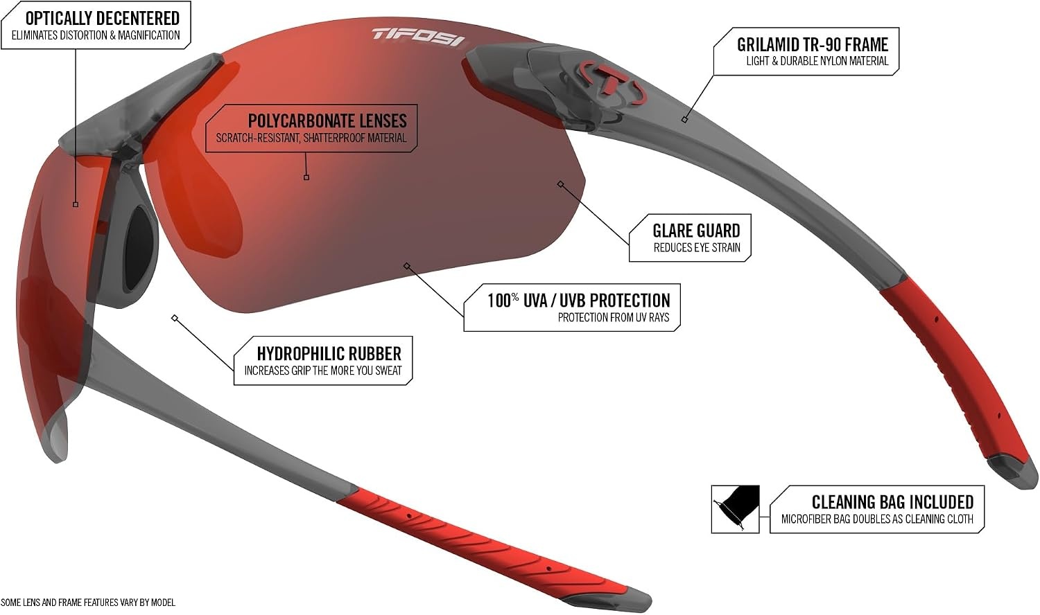Tifosi Seek FC 2.0 Sport Sunglasses Men & Women – Ideal For Cycling, Golf, Hiking, Running, Tennis & Pickleball(Tortoise  Brown)