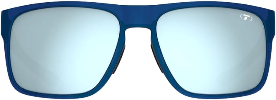 Tifosi Swick Lifestyle Sport Sunglasses – Cycling, Golf & Hiking | 100% UVA/UVB, shatterproof polycarbonate. Integrated hinge, hydrophilic nose pads. For cycling, golf, hiking & running.(Midnight Navy/Smoke Bright Blue)