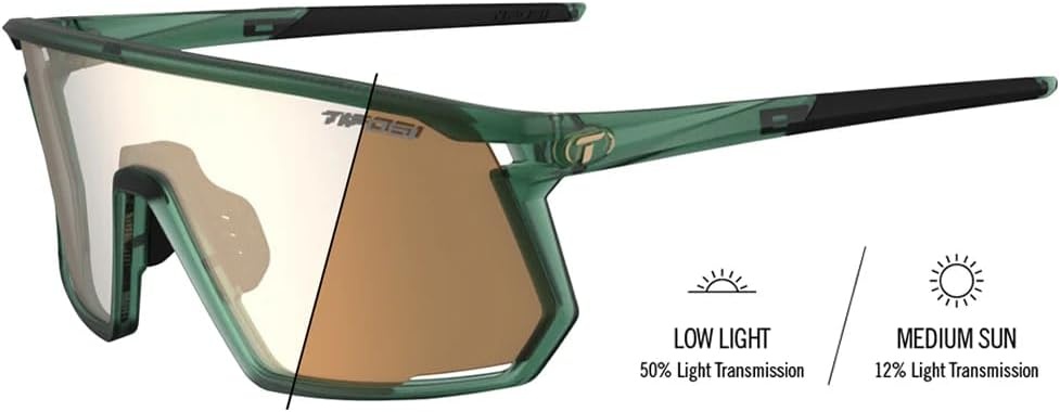 Tifosi Moab Full Frame Cycling Sunglasses – Baseball, Pickleball(Forest Vapor (Clarion Gold Fototec))