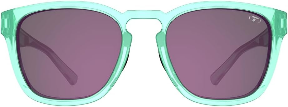 Tifosi Smirk Womens Sunglasses & Mens Glasses – Tangle Free. Ideal For Running, Beach Lifestyle, Golf, Hiking and Pickleball(Aqua Shimmer  Rose Mirror)