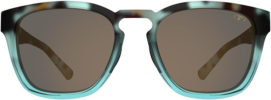 Tifosi Smirk Womens Sunglasses & Mens Glasses – Tangle Free. Ideal For Running, Beach Lifestyle, Golf, Hiking and Pickleball(Matte Blue Tortoise  Brown)