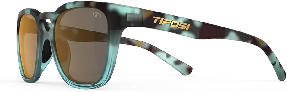 Tifosi Smirk Womens Sunglasses & Mens Glasses – Tangle Free. Ideal For Running, Beach Lifestyle, Golf, Hiking and Pickleball(Matte Blue Tortoise  Brown)