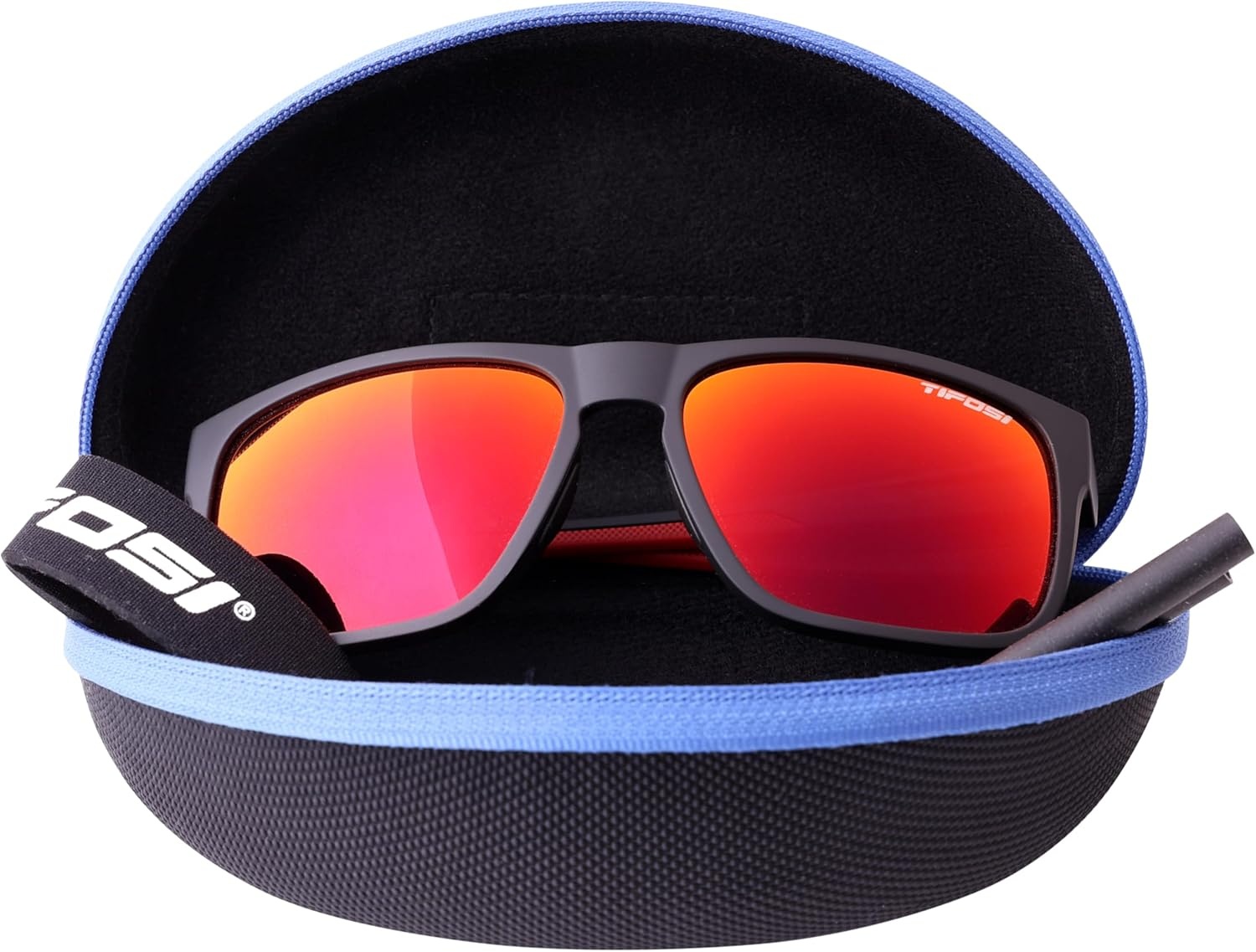 Tifosi Optics Swick Sunglass Bundles(Satin Black Crimson/Smoke Red Mirror)