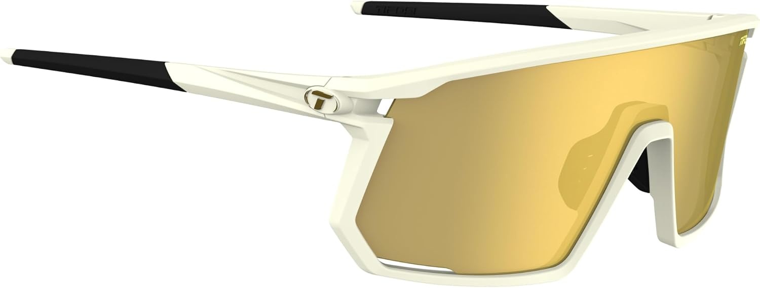 Tifosi Moab Full Frame Cycling Sunglasses – Baseball, Pickleball(Sahara (Clarion Gold/Ac Red/Clear))