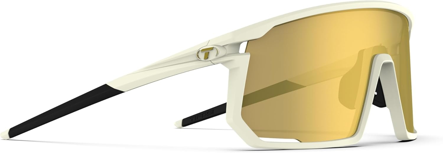 Tifosi Moab Full Frame Cycling Sunglasses – Baseball, Pickleball(Sahara (Clarion Gold/Ac Red/Clear))