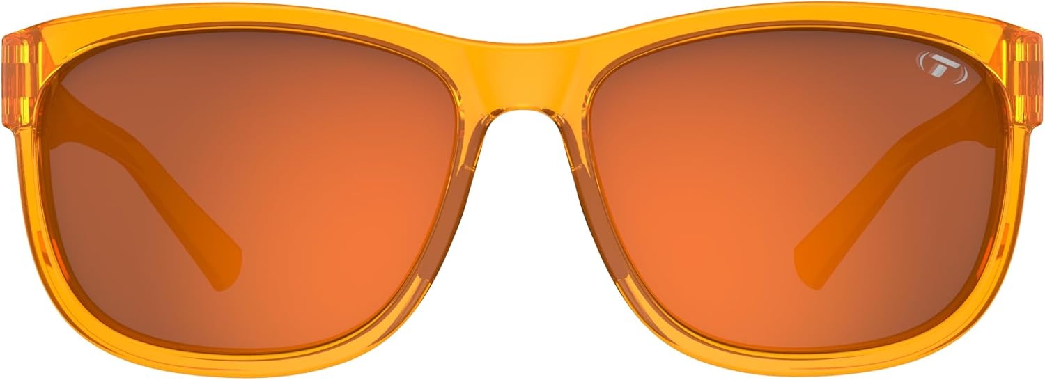 Tifosi Optics Swank XL Sunglasses(Neon Amber Blaze  Smoke With Atomic Orange Mirror With Ar)