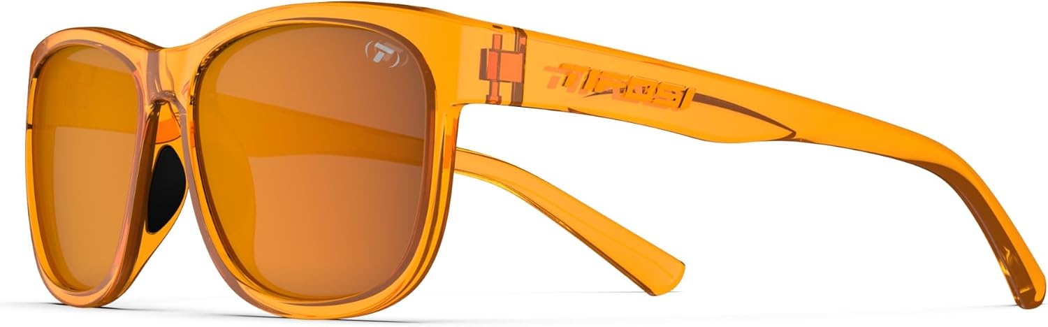Tifosi Optics Swank XL Sunglasses(Neon Amber Blaze  Smoke With Atomic Orange Mirror With Ar)