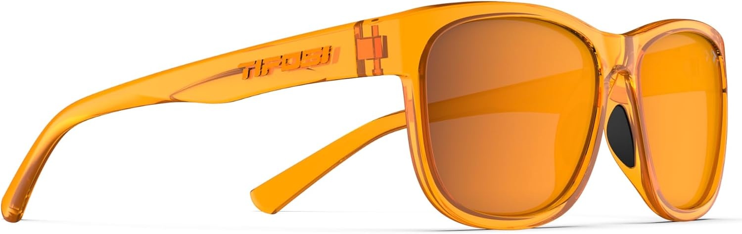 Tifosi Optics Swank XL Sunglasses(Neon Amber Blaze  Smoke With Atomic Orange Mirror With Ar)