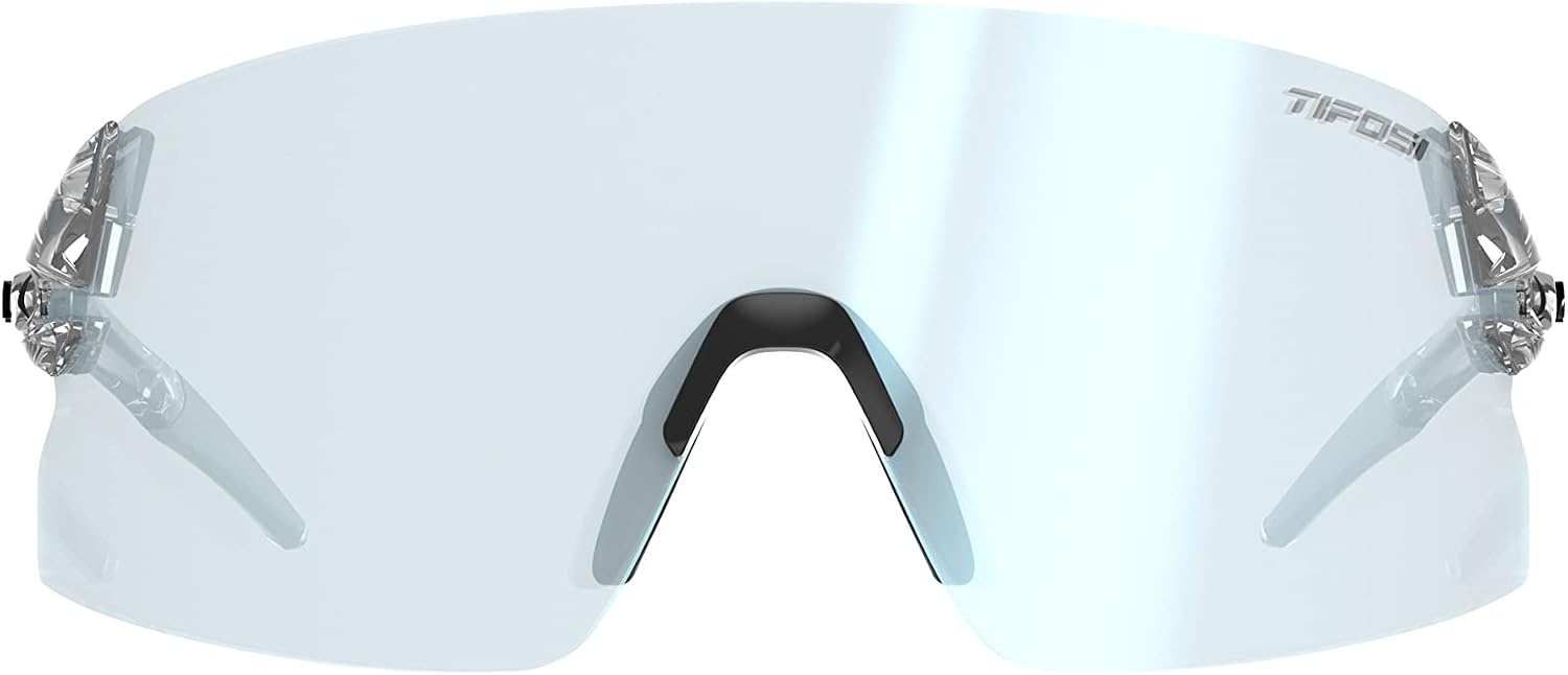 Tifosi Optics Rail XC Sport Sunglasses – Ideal For Cycling (Road & Gravel), Baseball, Softball and Running(Crystal Clear (Clarion Blue Fototec))