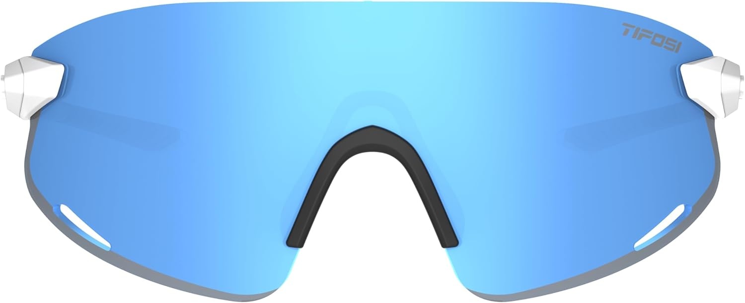 Tifosi Optics Vogel XC Sunglasses Sport Sunglasses Men & Women Small- Medium Fit: Ideal For Baseball, Cycling, Golf, Running(Satin Clear  Sky Blue Mirror)