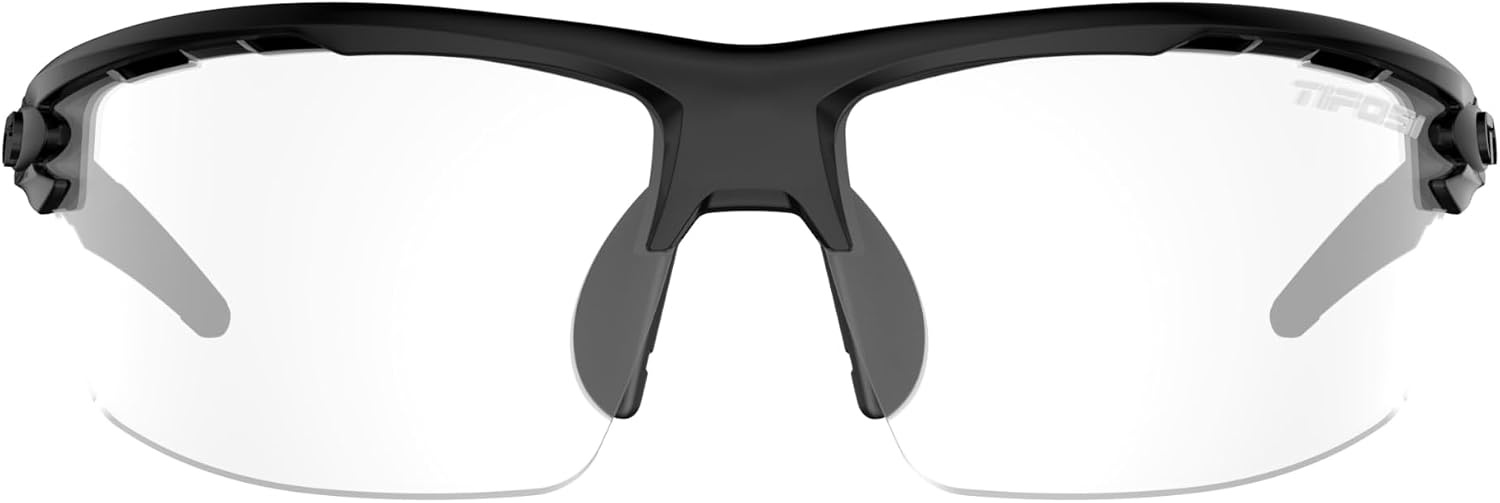 Rivet Sport Sunglasses, Ideal For Cycling, Golf, Pickleball, Running And Tennis(Blackout (Clear Lens))