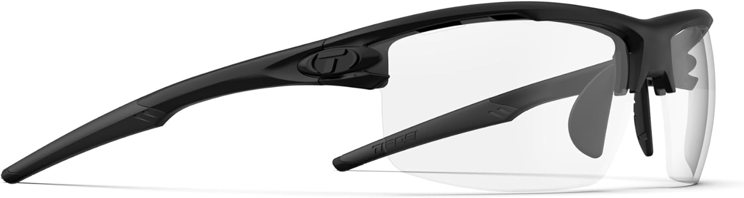 Rivet Sport Sunglasses, Ideal For Cycling, Golf, Pickleball, Running And Tennis(Blackout (Clear Lens))