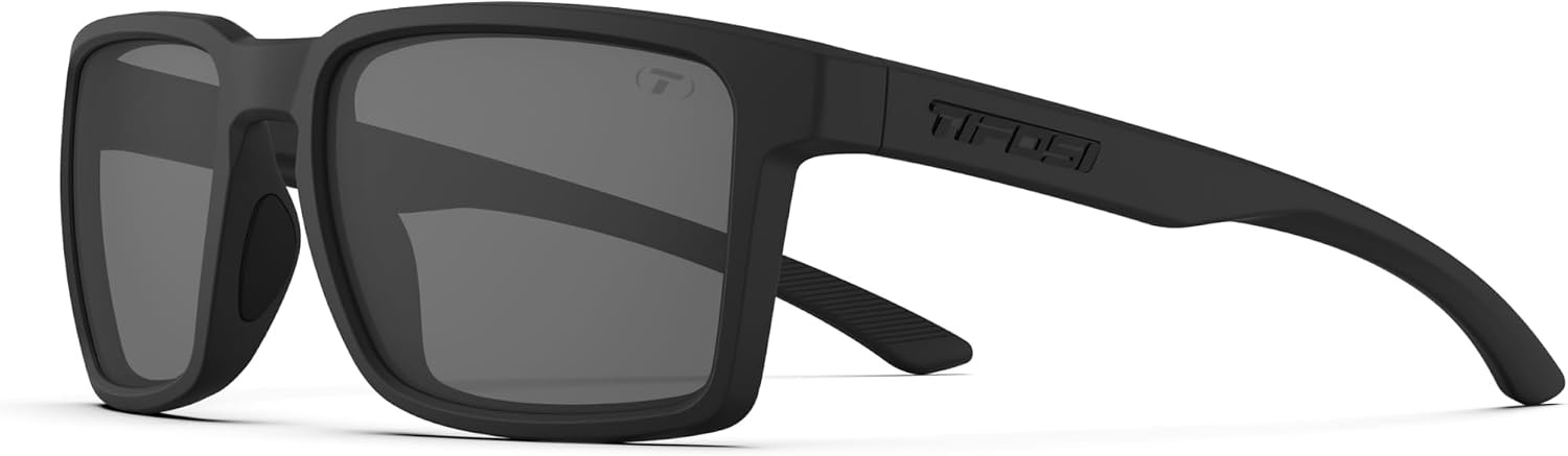 Tifosi Sylo Lifestyle Sunglasses – Men & Women, Golf, Running, Shatterproof(Blackout (Smoke Polarized))