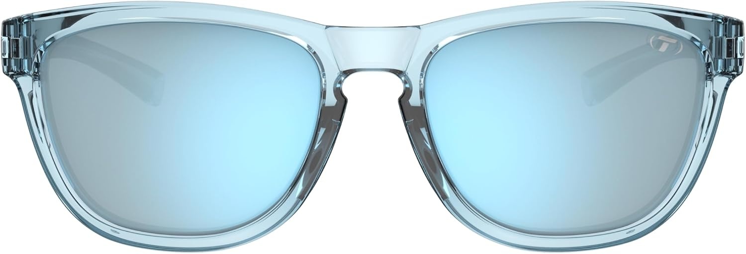 Tifosi Swank S Tangle Free Sunglasses For Small Faces – Men & Women(Blue Horizon (Smoke Bright Blue Mirror))