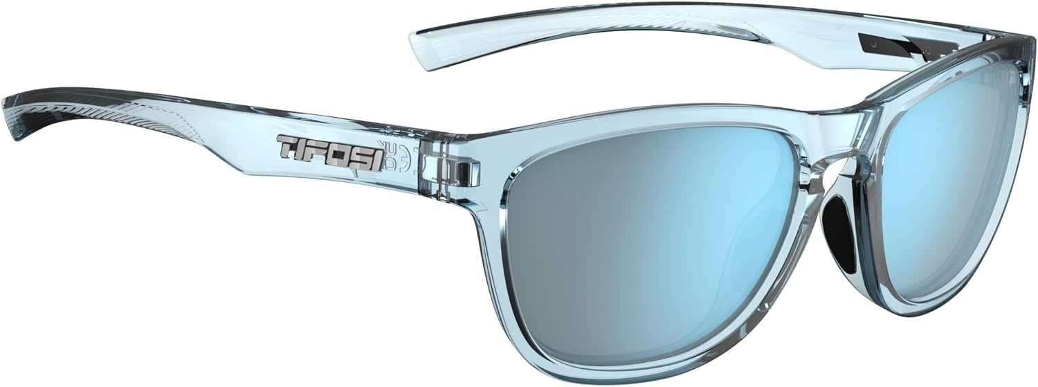 Tifosi Swank S Tangle Free Sunglasses For Small Faces – Men & Women(Blue Horizon (Smoke Bright Blue Mirror))
