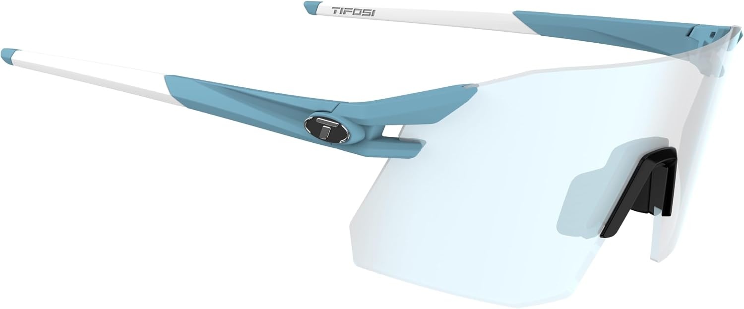 Tifosi Moab XC Rimless Cycling Sunglasses – Running, Pickleball(Kinetic Blue (Clarion Blue Fototec))