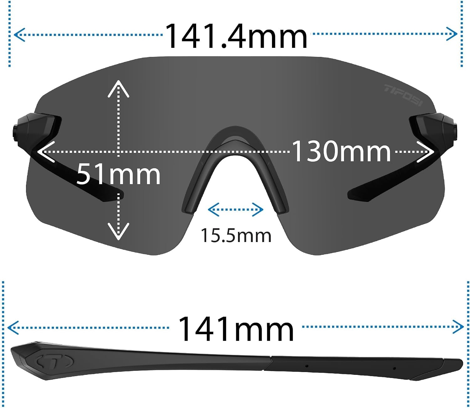 Tifosi Vogel SL Sport Sunglasses Men & Women – Ideal For Baseball, Cycling, Cricket, Golf, Hiking, Running(Kinetic Blue  Silver Mirror)