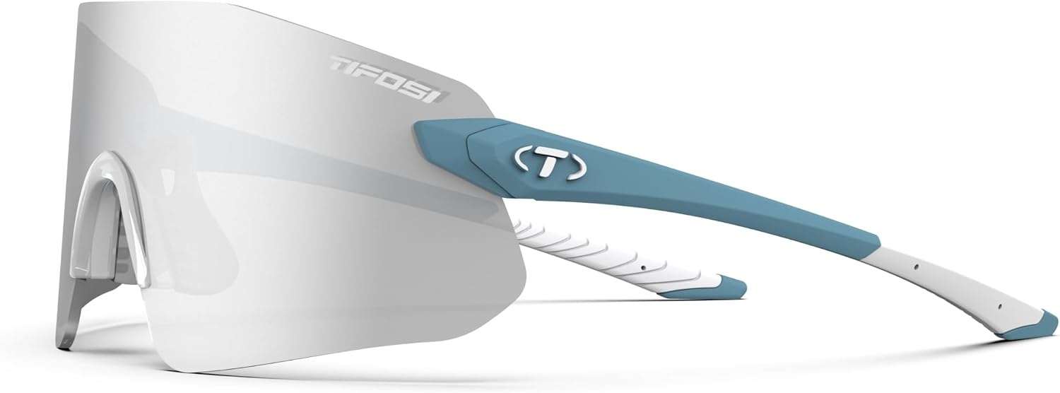 Tifosi Vogel SL Sport Sunglasses Men & Women – Ideal For Baseball, Cycling, Cricket, Golf, Hiking, Running(Kinetic Blue  Silver Mirror)