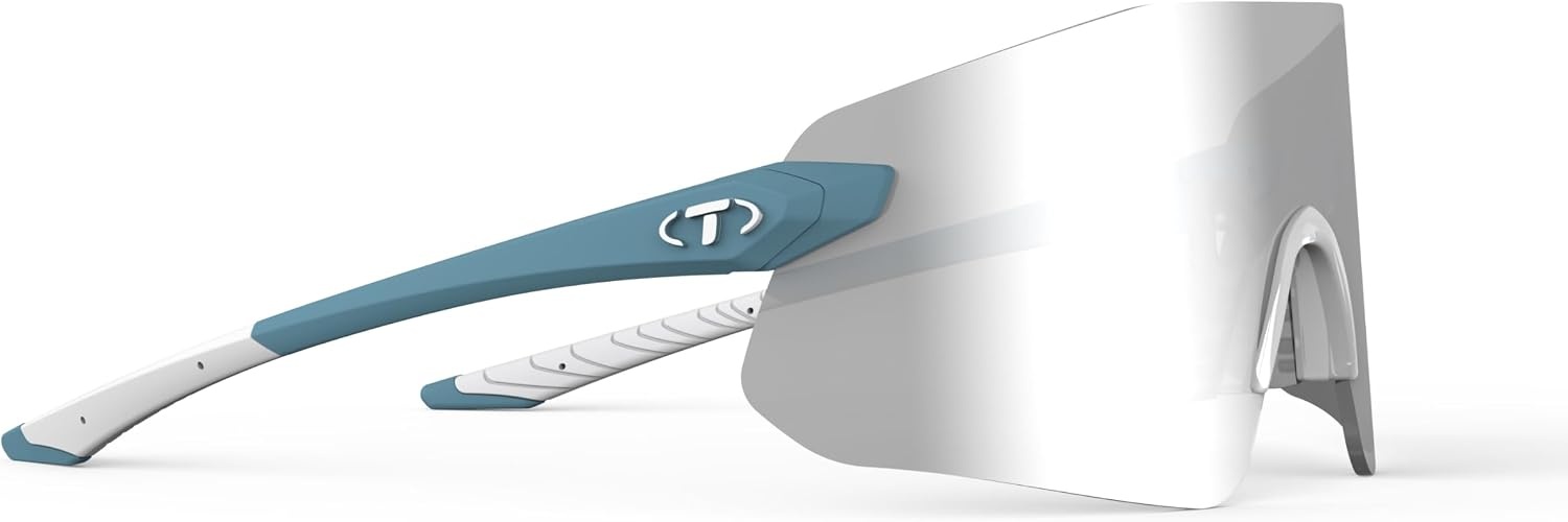 Tifosi Vogel SL Sport Sunglasses Men & Women – Ideal For Baseball, Cycling, Cricket, Golf, Hiking, Running(Kinetic Blue  Silver Mirror)