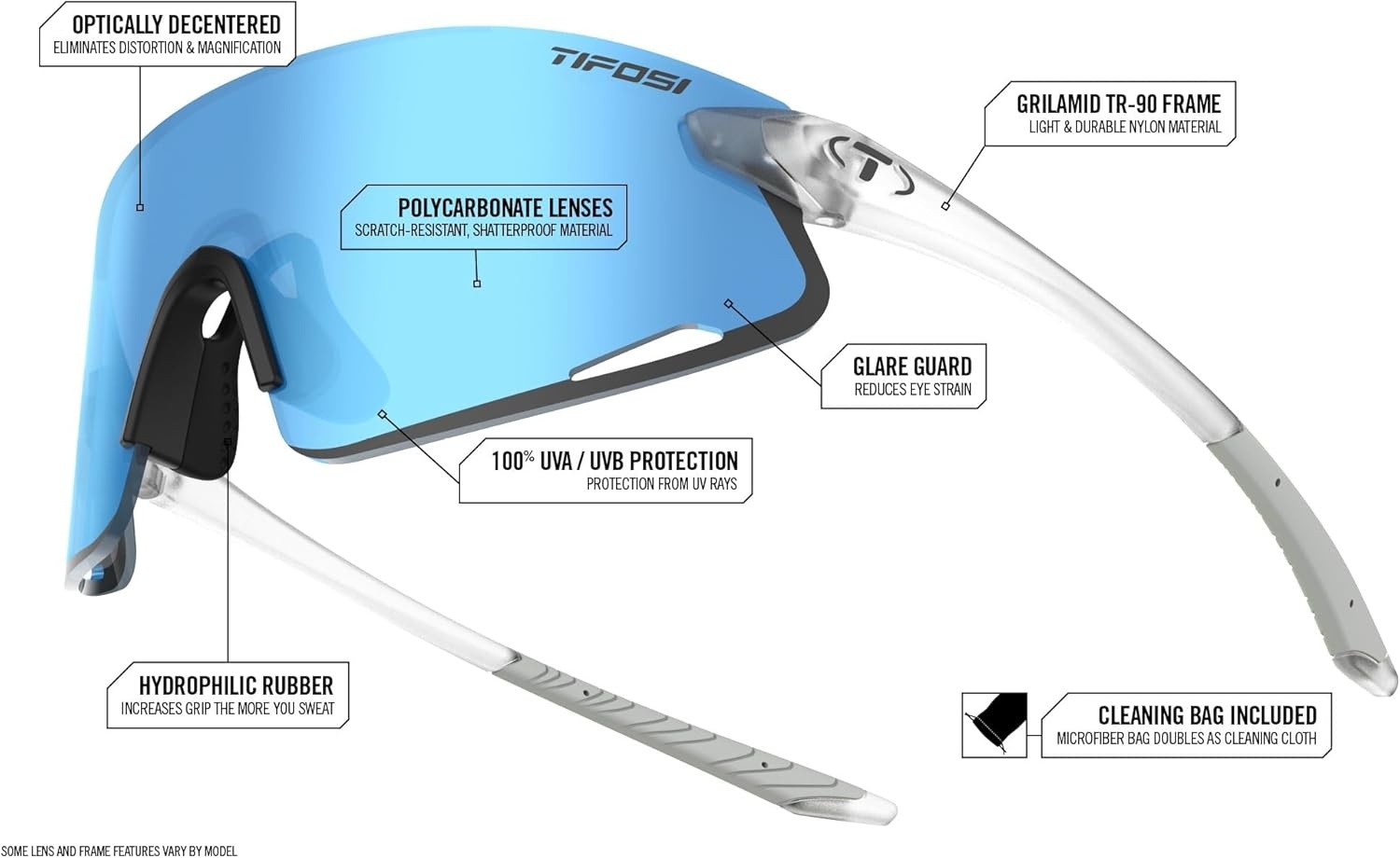 Tifosi Optics Vogel XC Sunglasses Sport Sunglasses Men & Women Small- Medium Fit: Ideal For Baseball, Cycling, Golf, Running(Crystal Pink  Pink Mirror)