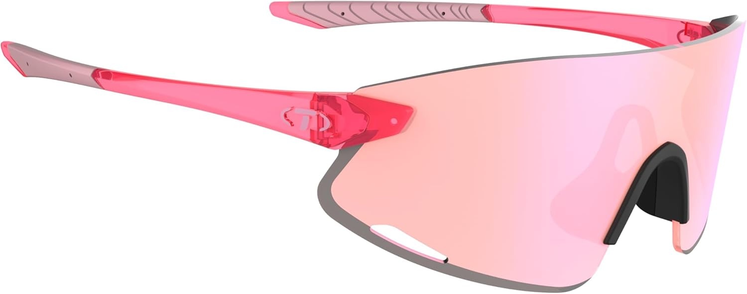 Tifosi Optics Vogel XC Sunglasses Sport Sunglasses Men & Women Small- Medium Fit: Ideal For Baseball, Cycling, Golf, Running(Crystal Pink  Pink Mirror)