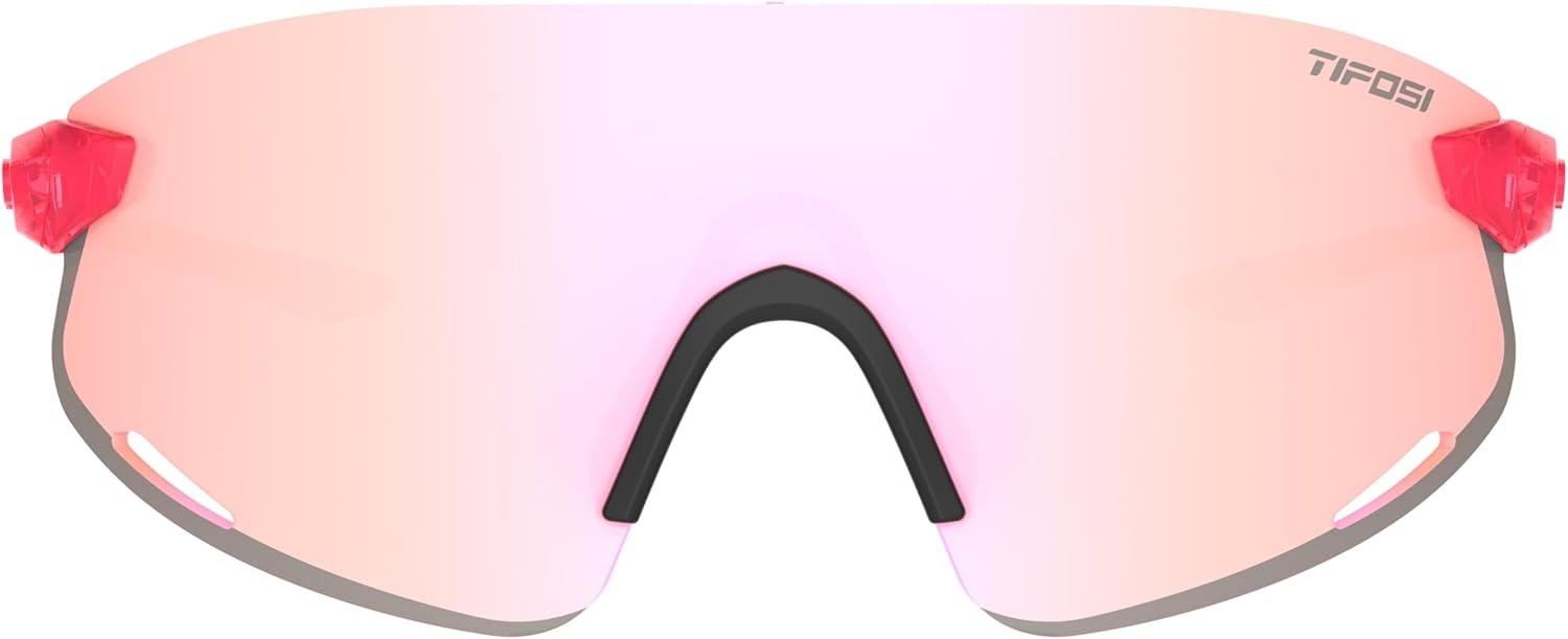 Tifosi Optics Vogel XC Sunglasses Sport Sunglasses Men & Women Small- Medium Fit: Ideal For Baseball, Cycling, Golf, Running(Crystal Pink  Pink Mirror)