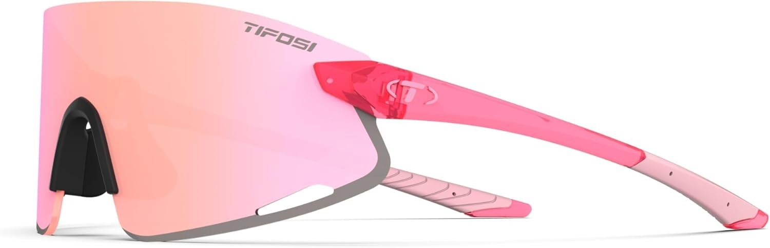 Tifosi Optics Vogel XC Sunglasses Sport Sunglasses Men & Women Small- Medium Fit: Ideal For Baseball, Cycling, Golf, Running(Crystal Pink  Pink Mirror)