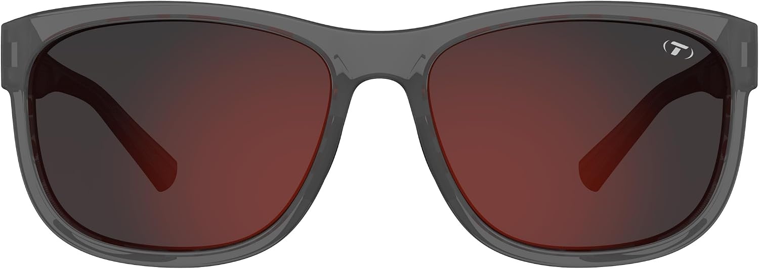Tifosi Optics Swank XL Sunglasses(Satin Vapor/Smoke Lens With Red Mirror)